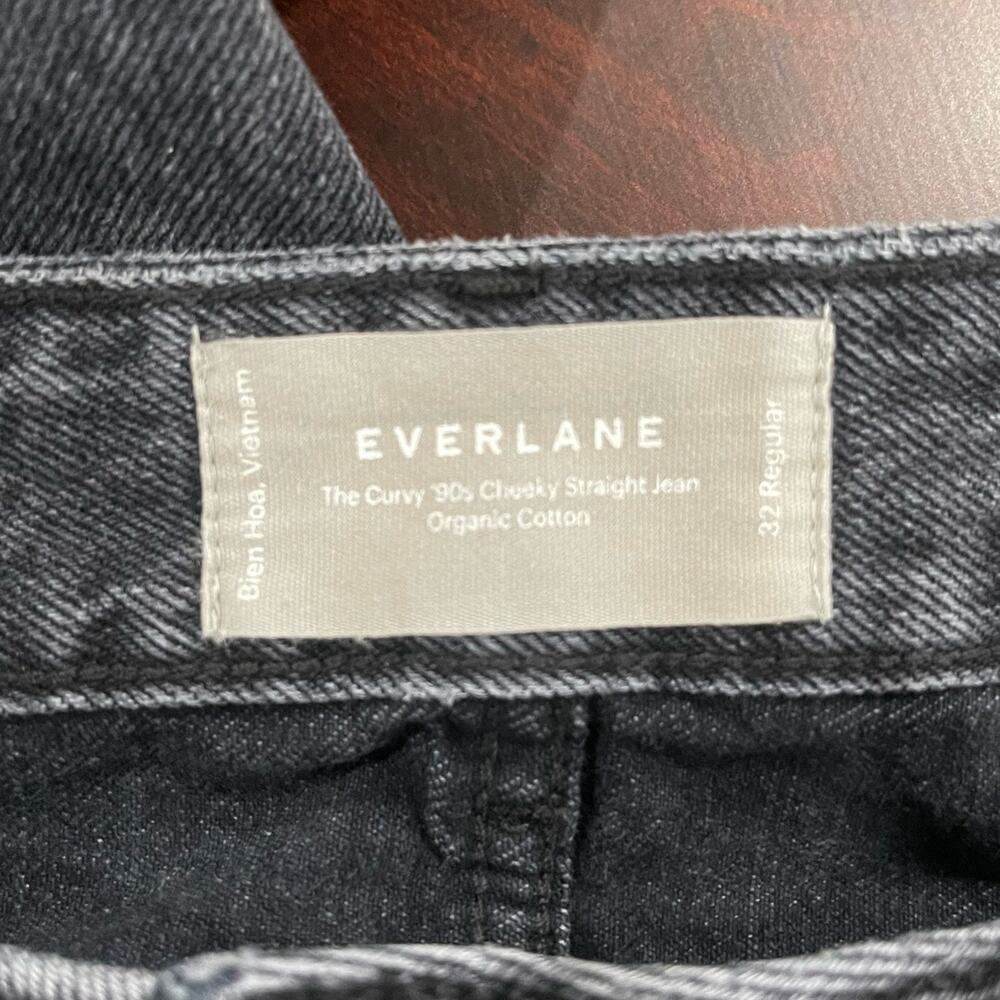 NEW‎ Everlane The Curvy '90s Cheeky® Straight Jeans in Washed Black Size 32 - Picture 11 of 12